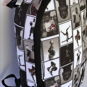 Rare Jumpman23.com Jordan collage retro backpack.